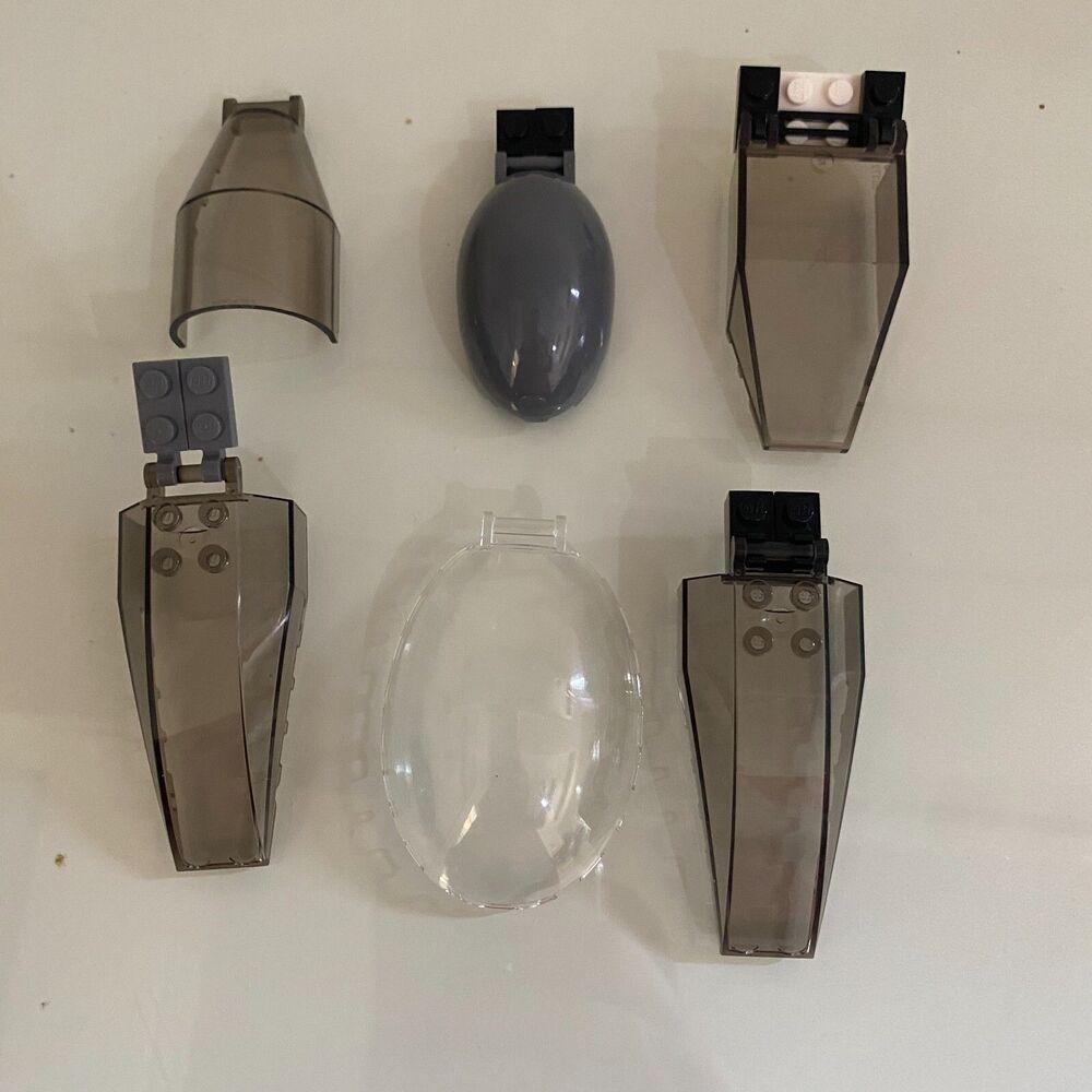 6x lot LEGO Translucent Clear Bubble Round Windscreen airplane spaceship glass